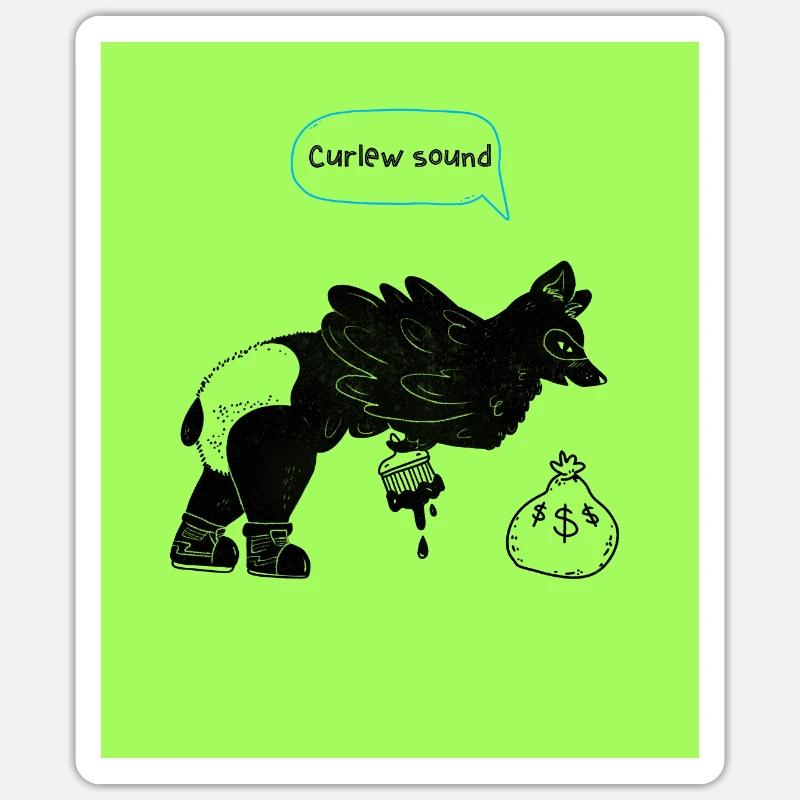 SON DU COURLIS - Sticker taille S (10 x 10 cm) - blanc mat