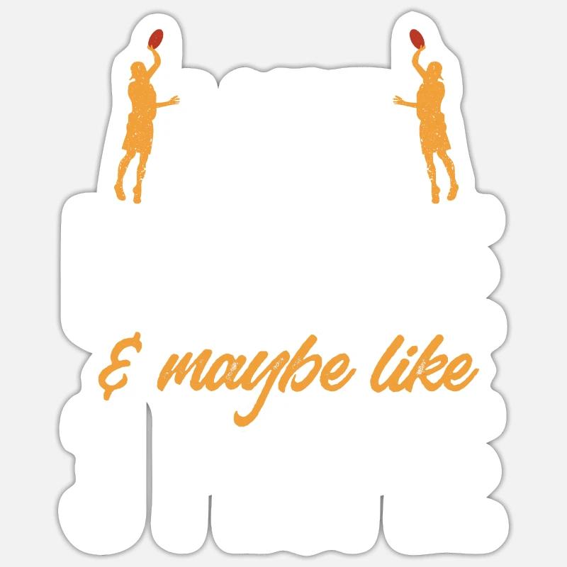 Ultimate Frisbee Wurfscheibe - Sticker Größe S (10 x 10 cm) - Mattweiß