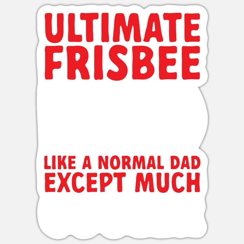 Ultimate Frisbee Throwing Disc - Sticker size S (10 x 10 cm) - white matte
