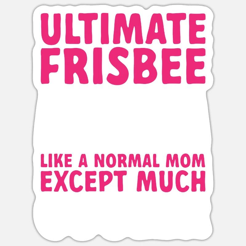 Ultimate Frisbee Throwing Disc - Sticker size S (10 x 10 cm) - white matte