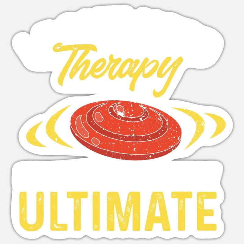 Ultimate Frisbee Throwing Disc - Sticker size S (10 x 10 cm) - white matte