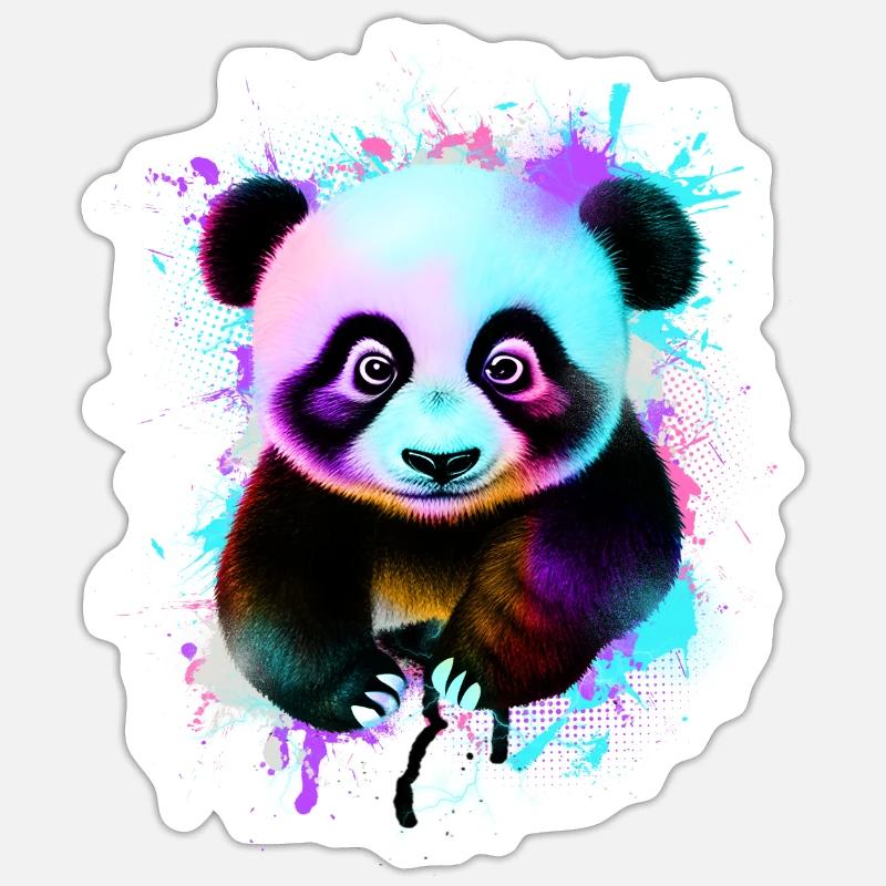 Panda - Sticker size S (10 x 10 cm) - white matte