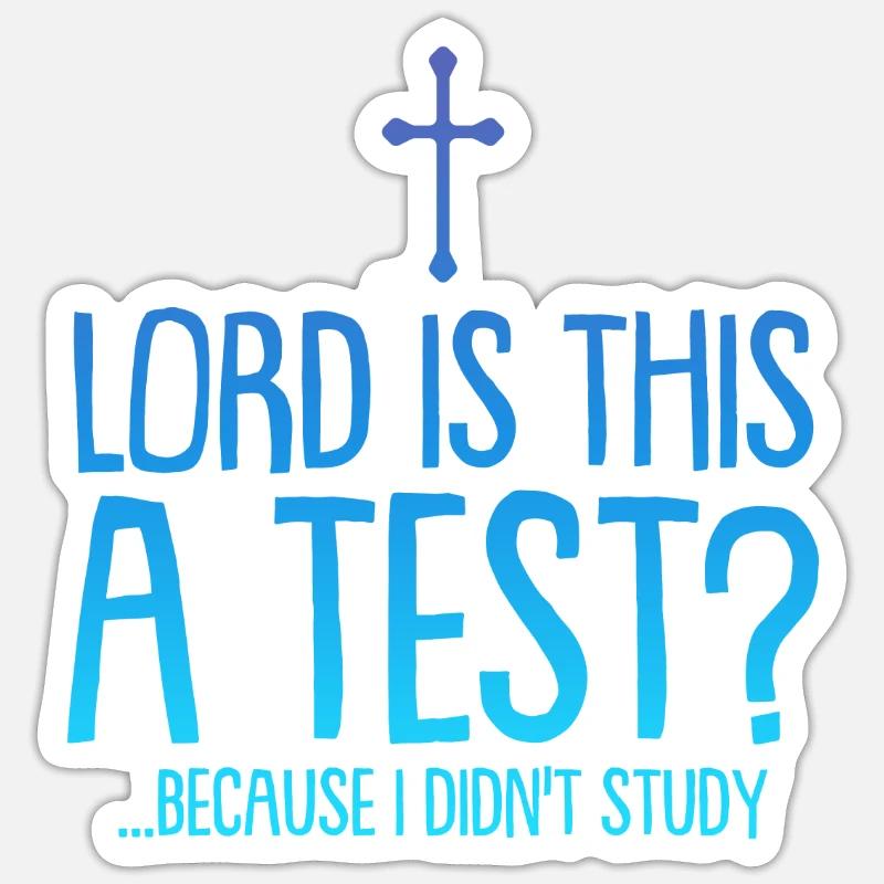Lord Is This A Test, Because I Didn't Study 4 Sticker Größe S (10 x 10 cm)