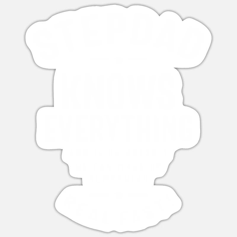 Step Dad The Master of Knowledge & Quick Thinking Sticker size S (10 x 10 cm)