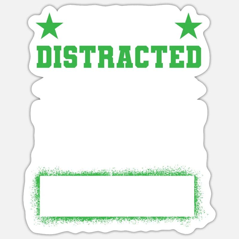 Easily Distracted By Ham Radios Network Network Si - Sticker Größe S (10 x 10 cm) - Mattweiß