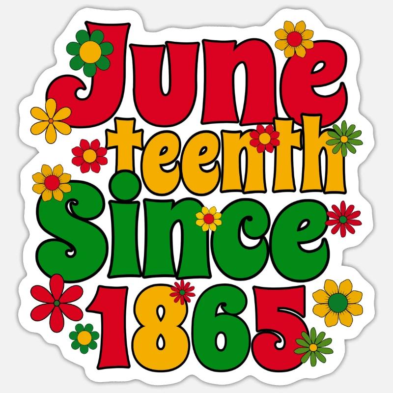 Juneteenth Commemorative1865 Peace Love Sticker size S (10 x 10 cm)