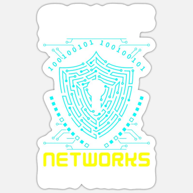 Cybersecurity, Hacking, IT - Sticker size S (10 x 10 cm) - white matte