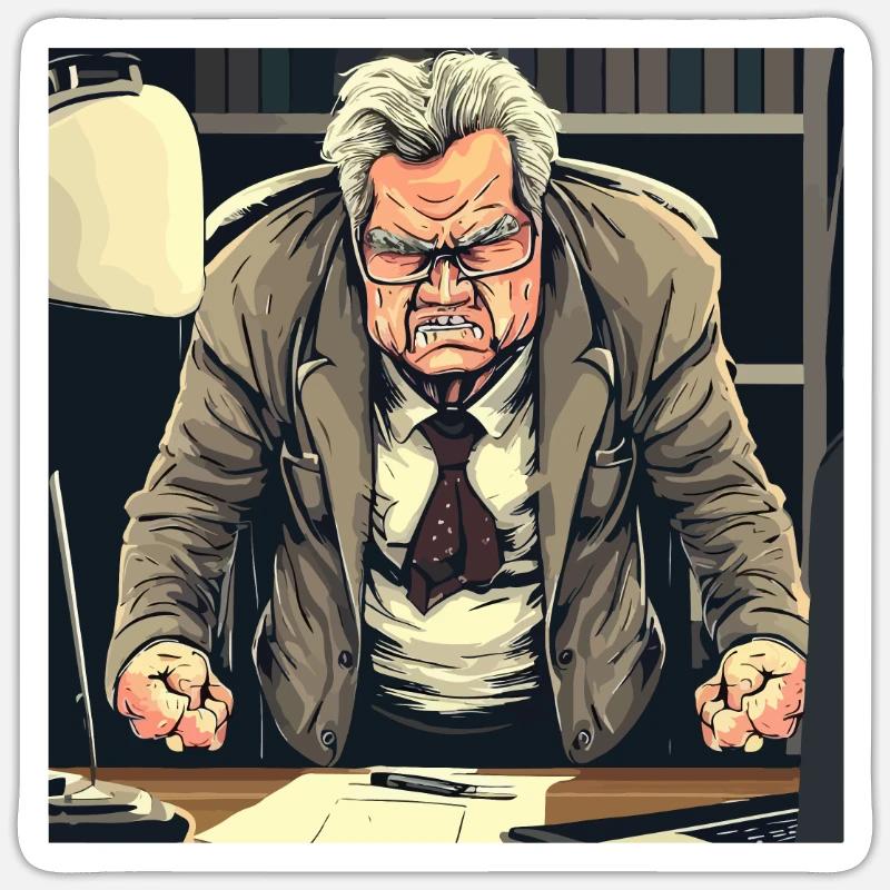 GRUMPY OLD MAN Sticker size S (10 x 10 cm)