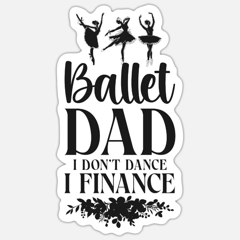 Ballet Danseuse Danse Ballerine - Sticker taille S (10 x 10 cm) - blanc mat