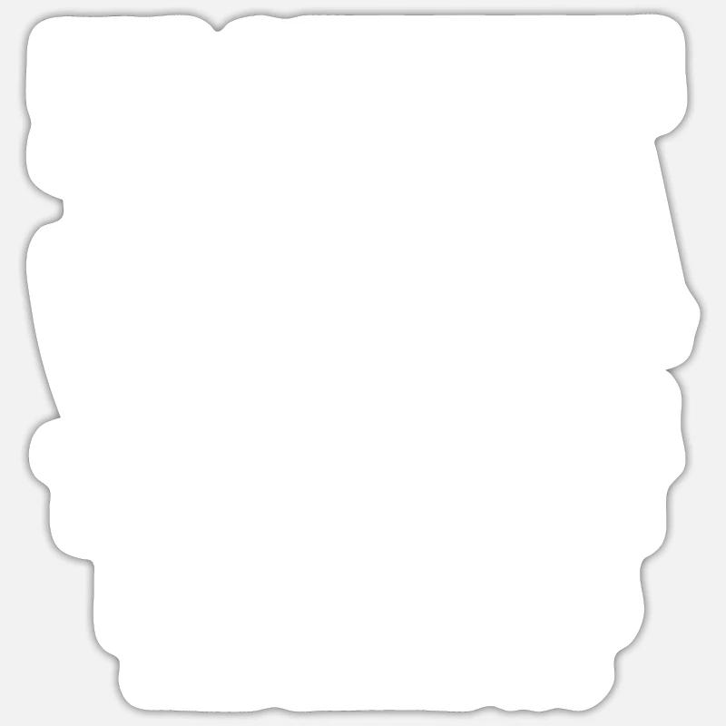 Tuba de procession de fanfare - Sticker taille S (10 x 10 cm) - blanc mat