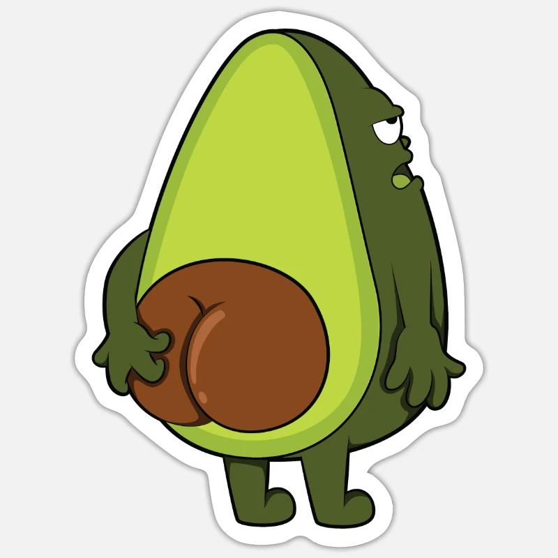 Avocado - Sticker size S (10 x 10 cm) - white matte