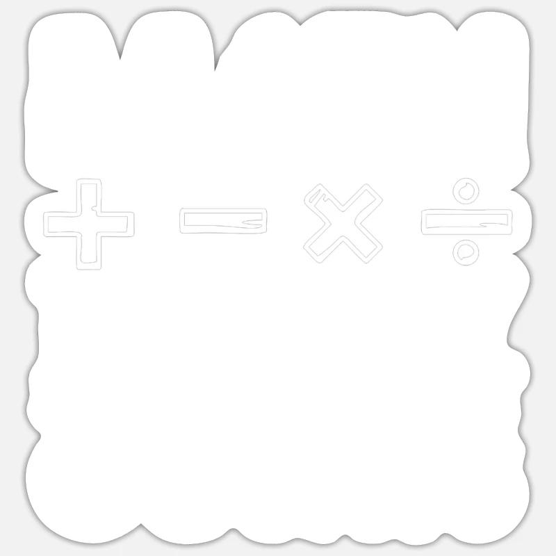 Les maths, la seule matière qui compte 4 Sticker taille S (10 x 10 cm)