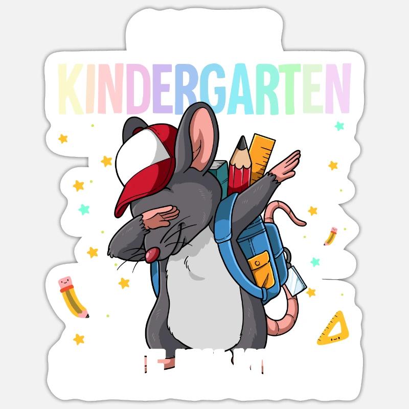 Goodbye Kindergarten Schule Ich Komme Einschulung - Sticker Größe S (10 x 10 cm) - Mattweiß