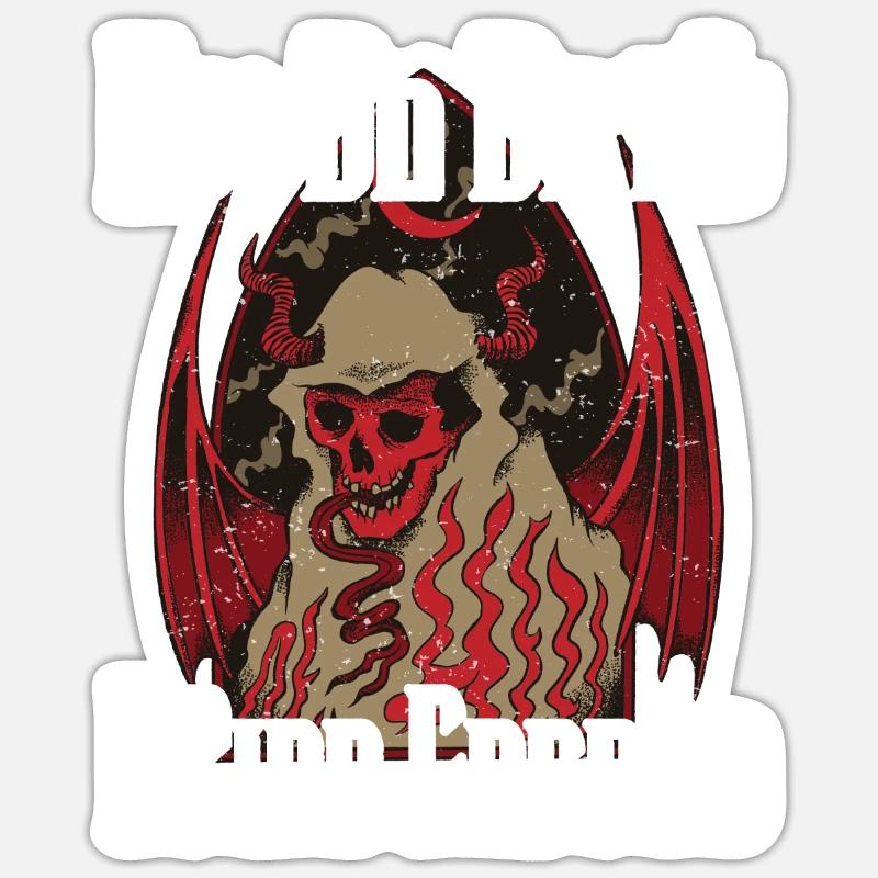 Satan Beelzebub Devil Gothic Pentagram Mystical Sticker size S (10 x 10 cm)