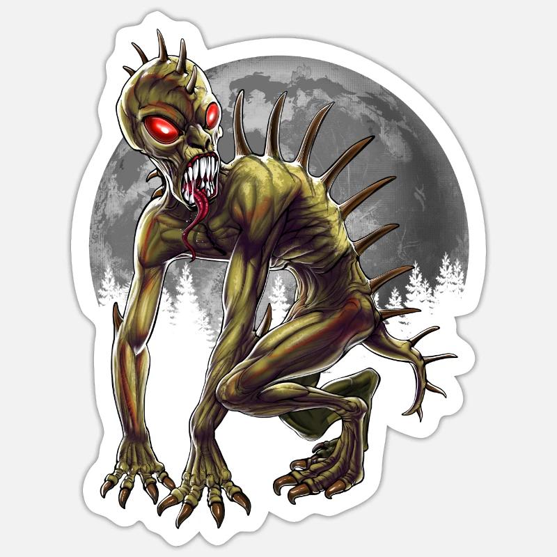 Chupacabra - Sticker Größe S (10 x 10 cm) - Mattweiß