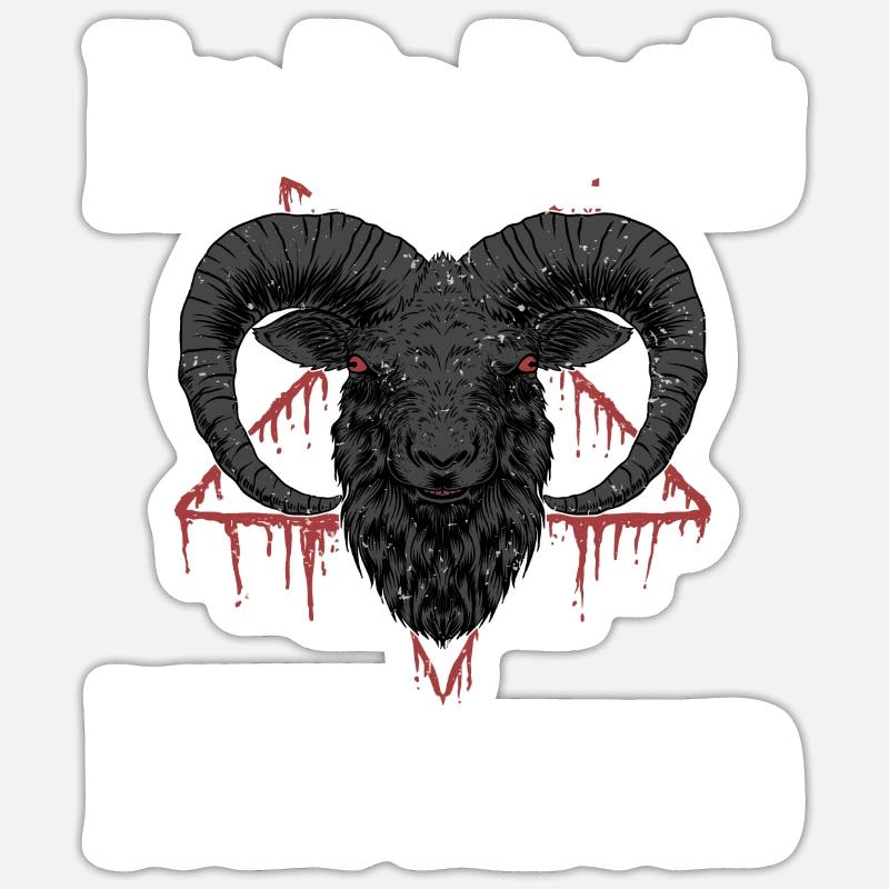 Satan Beelzebub Devil Gothic Pentagram Mystical Sticker size S (10 x 10 cm)