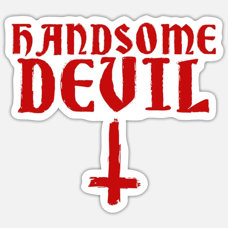 Handsome Devil Satanic Hail Satan Gift Sticker size S (10 x 10 cm)
