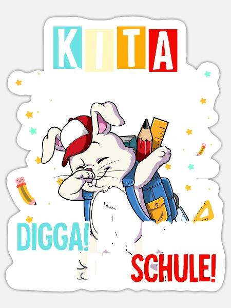 Kita Abgänger - Sticker Größe S (10 x 10 cm) - Mattweiß