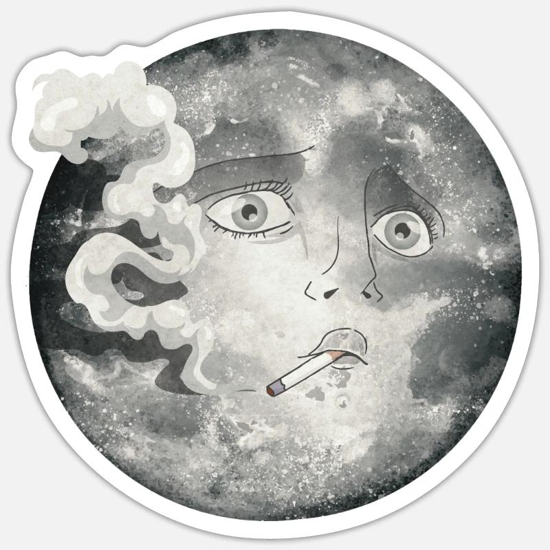Whimsigoth Aesthetics Soft Grunge Emo Goth Smoking Sticker size S (10 x 10 cm)