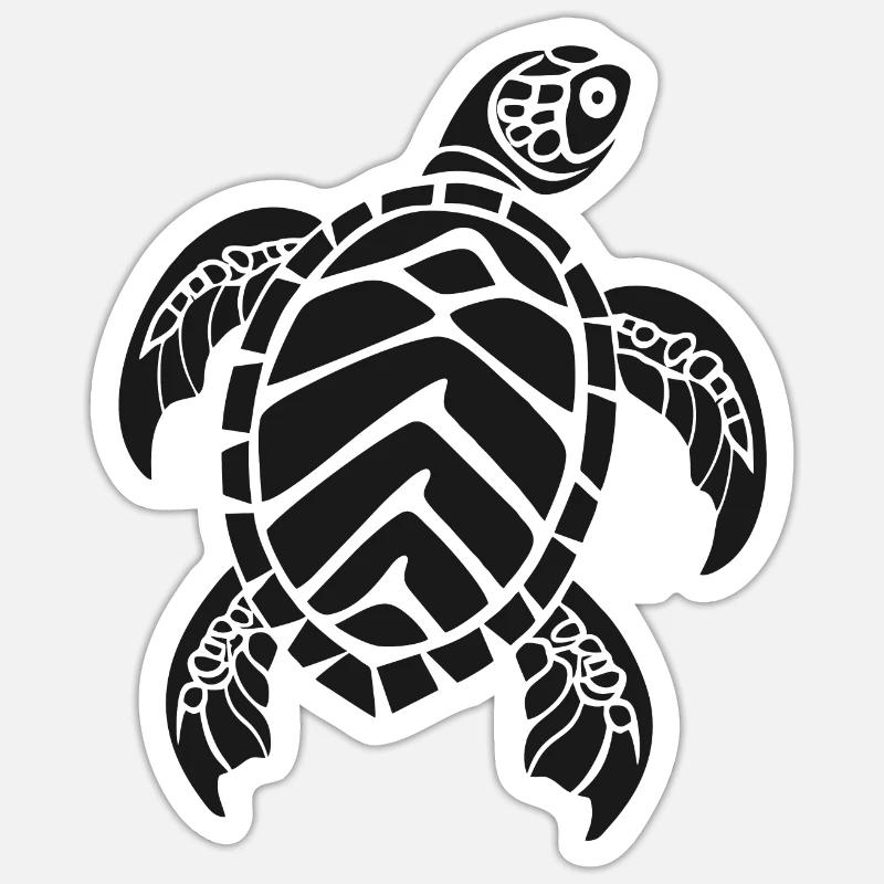 Sea turtle - Sticker size S (10 x 10 cm) - white matte