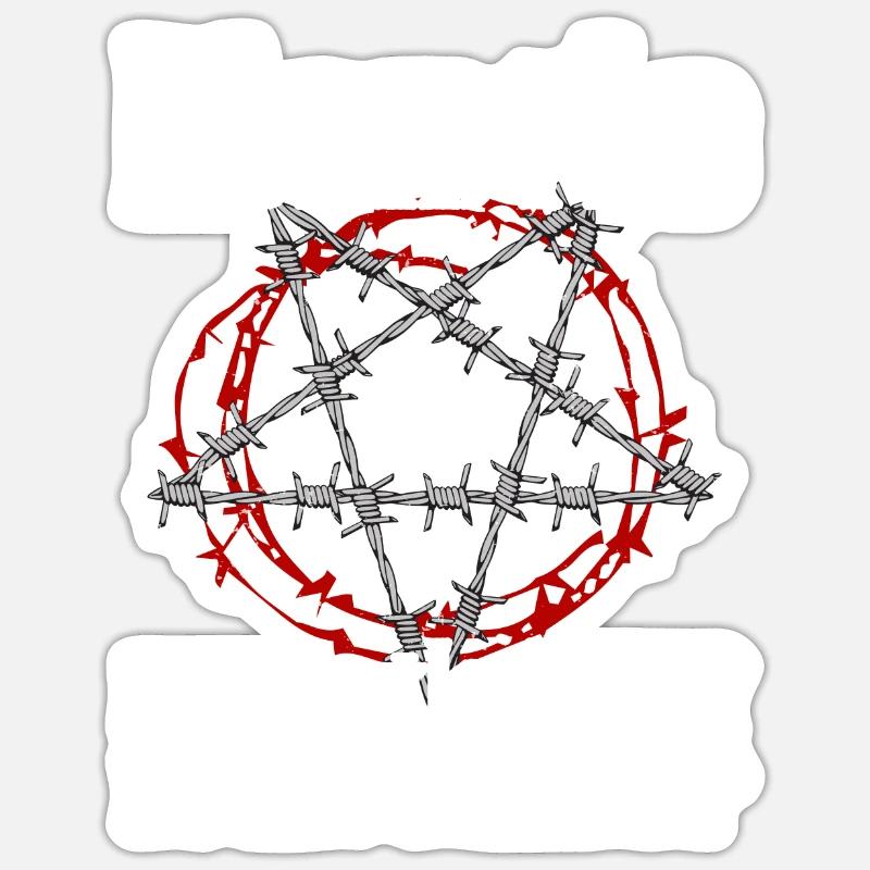 Satan Beelzebub Devil Gothic Pentagram Mystical Sticker size S (10 x 10 cm)