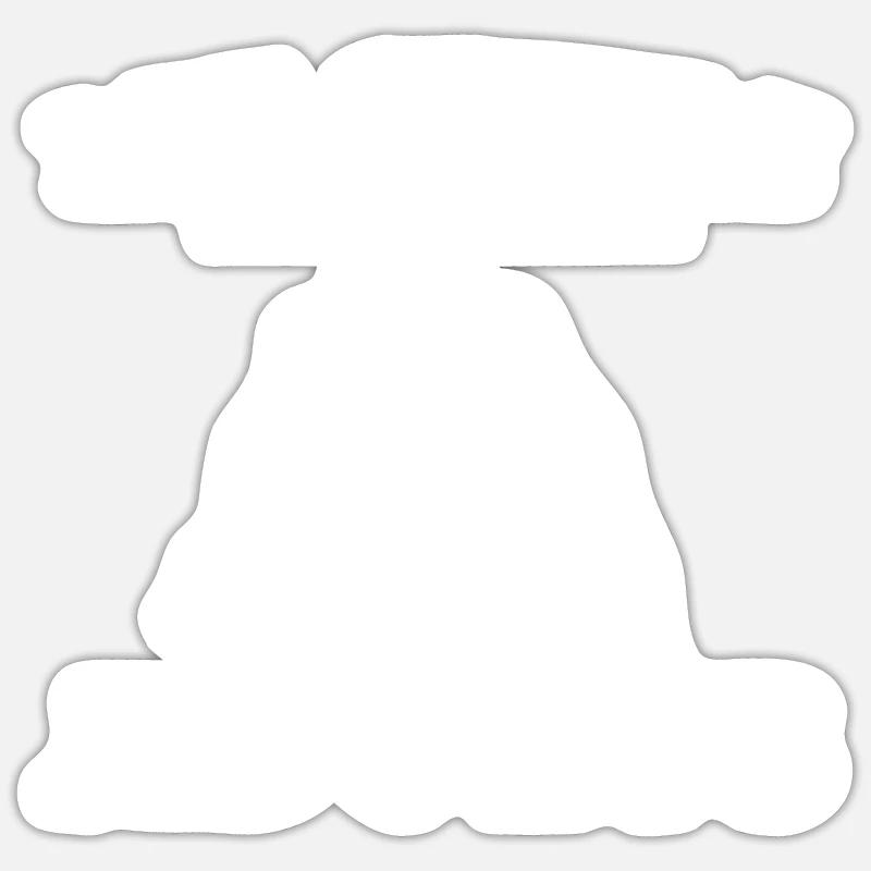 Faisons-le comme des adultes - Sticker taille S (10 x 10 cm) - blanc mat