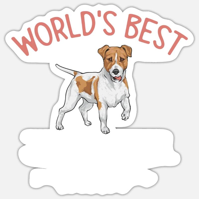 Jack Russell Terrier - Sticker taille S (10 x 10 cm) - blanc mat