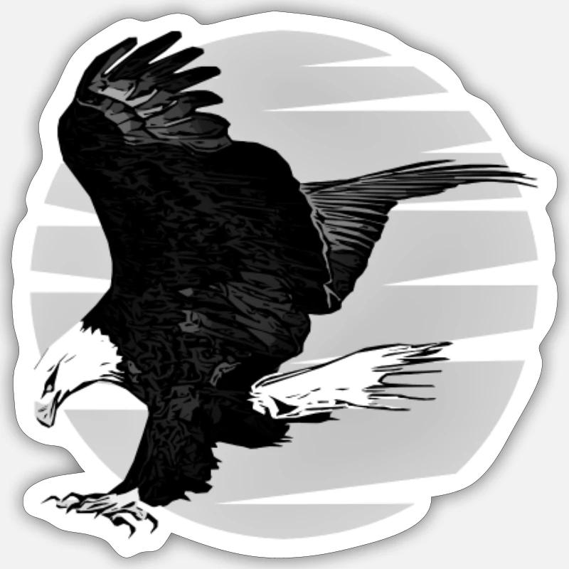 Aigle - Sticker taille S (10 x 10 cm) - blanc mat