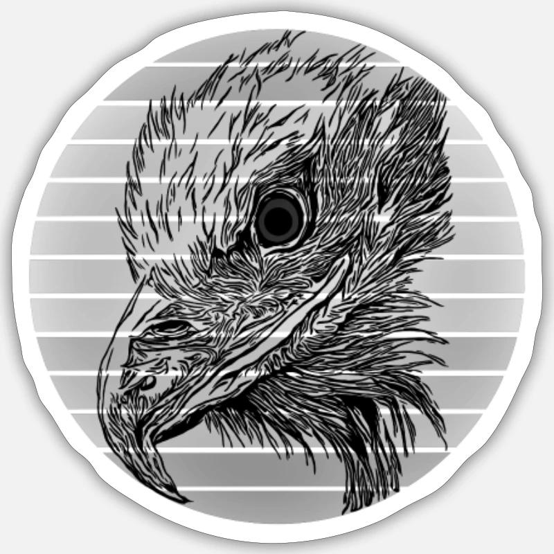 Eagle - Sticker size S (10 x 10 cm) - white matte