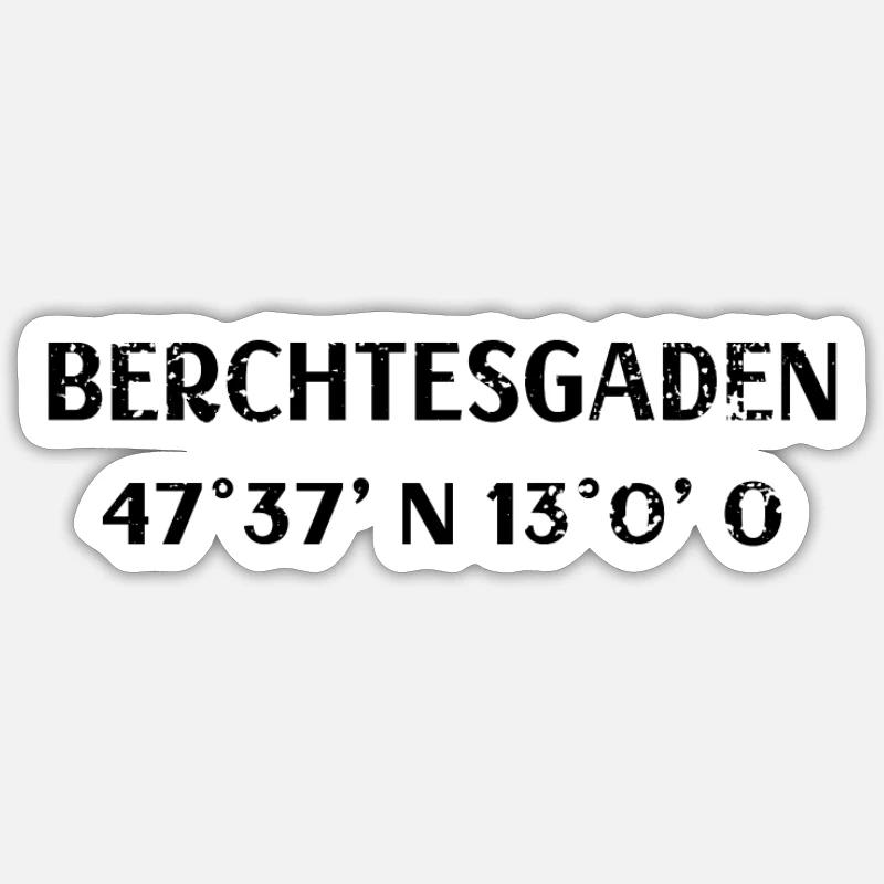 Berchtesgaden Coordinates Hiking Sticker size S (10 x 10 cm)