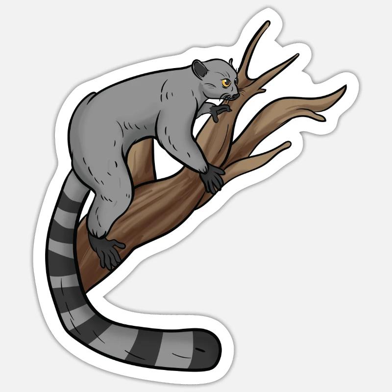 Lemur - Sticker size S (10 x 10 cm) - white matte