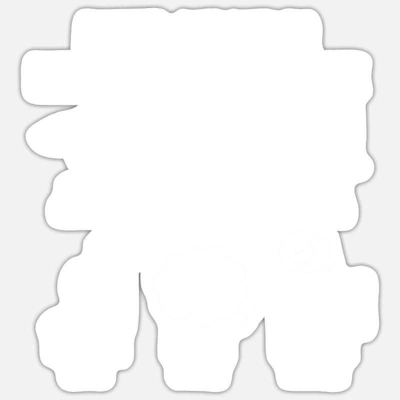 Gans Gänse - Sticker Größe S (10 x 10 cm) - Mattweiß
