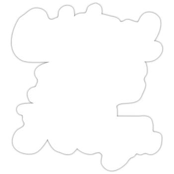 Original 100% Helga - Sticker Größe S (10 x 10 cm) - Mattweiß - Vorne