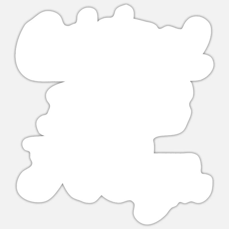 Original 100% Helga - Sticker taille S (10 x 10 cm) - blanc mat