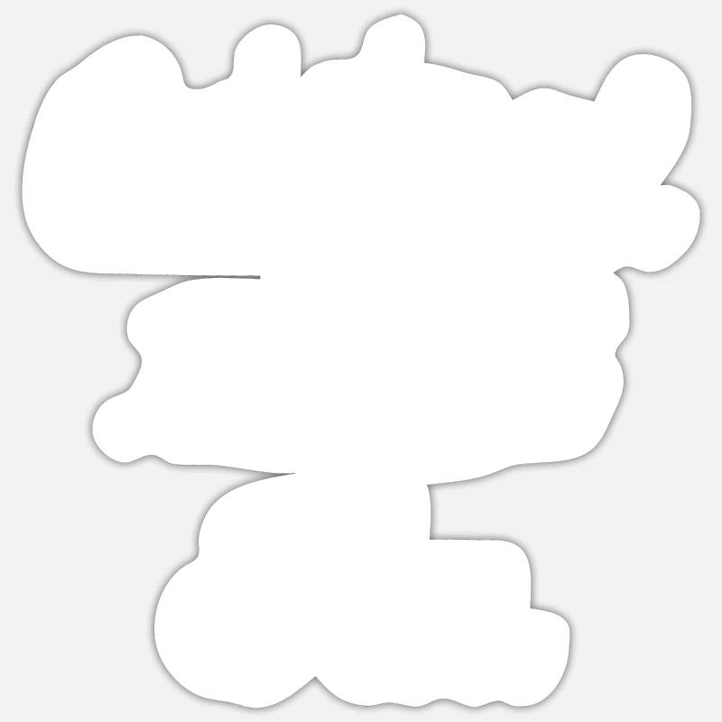 Original 100% Ida - Sticker taille S (10 x 10 cm) - blanc mat
