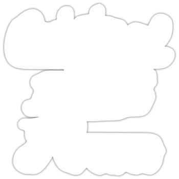 Original 100% Hans - Sticker taille S (10 x 10 cm) - blanc mat - Devant