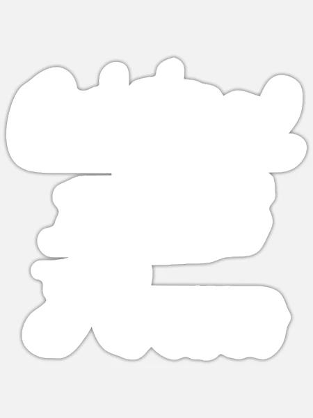  - Sticker size S (10 x 10 cm) - white matte