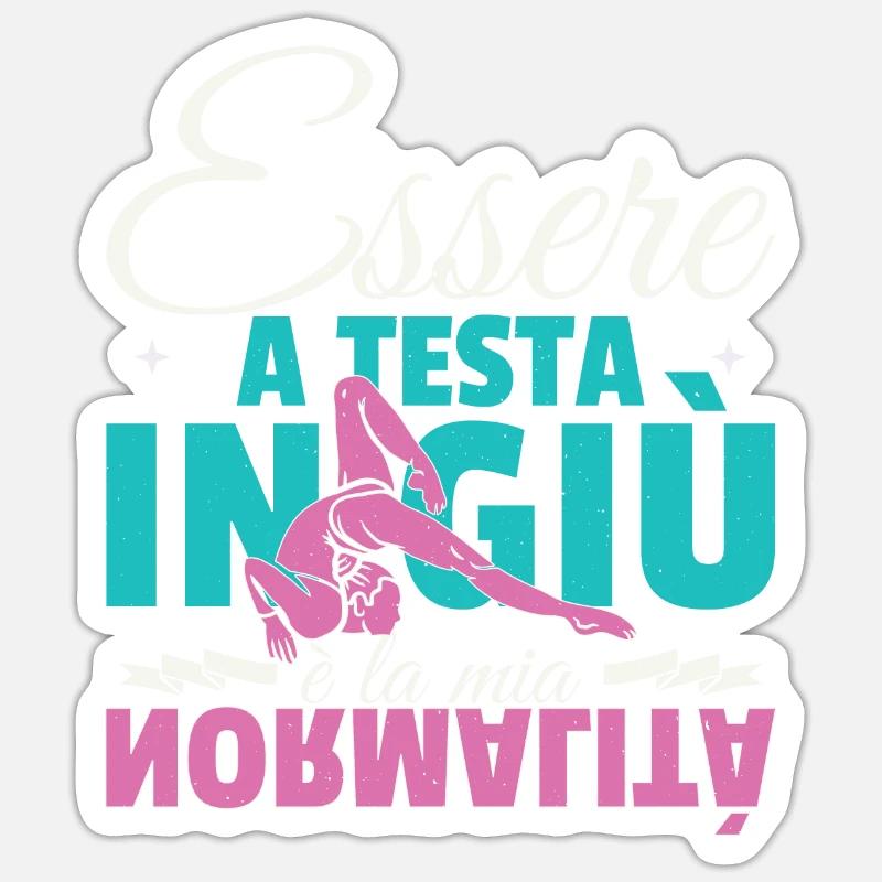 Ginnastica Artistica Ginnastica Ritmica Ginnasta - Sticker formato S (10 x 10 cm) - bianco opaco