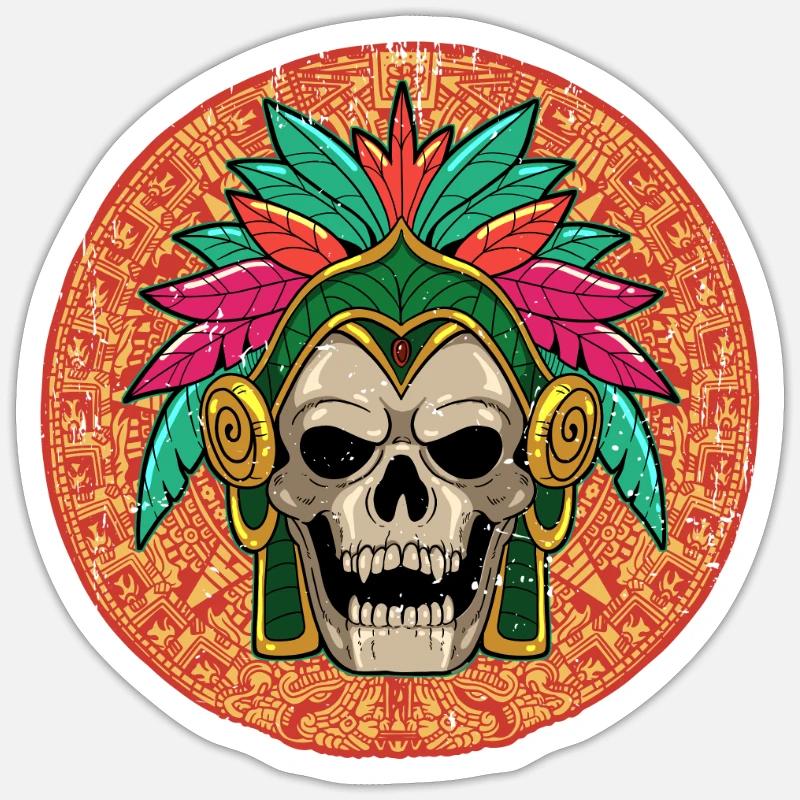 Mexican Aztec warrior Aztecs - Sticker size S (10 x 10 cm) - white matte