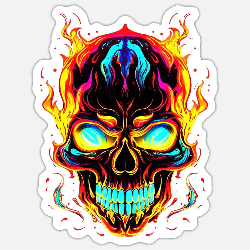 Evoke the Dark Side: Unique Skull Gothic Sticker size S (10 x 10 cm)