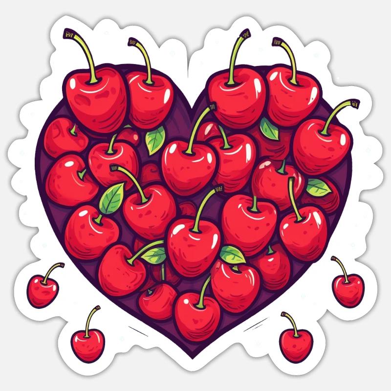 Cherry Fruit Cherries Cherry Sticker size S (10 x 10 cm)