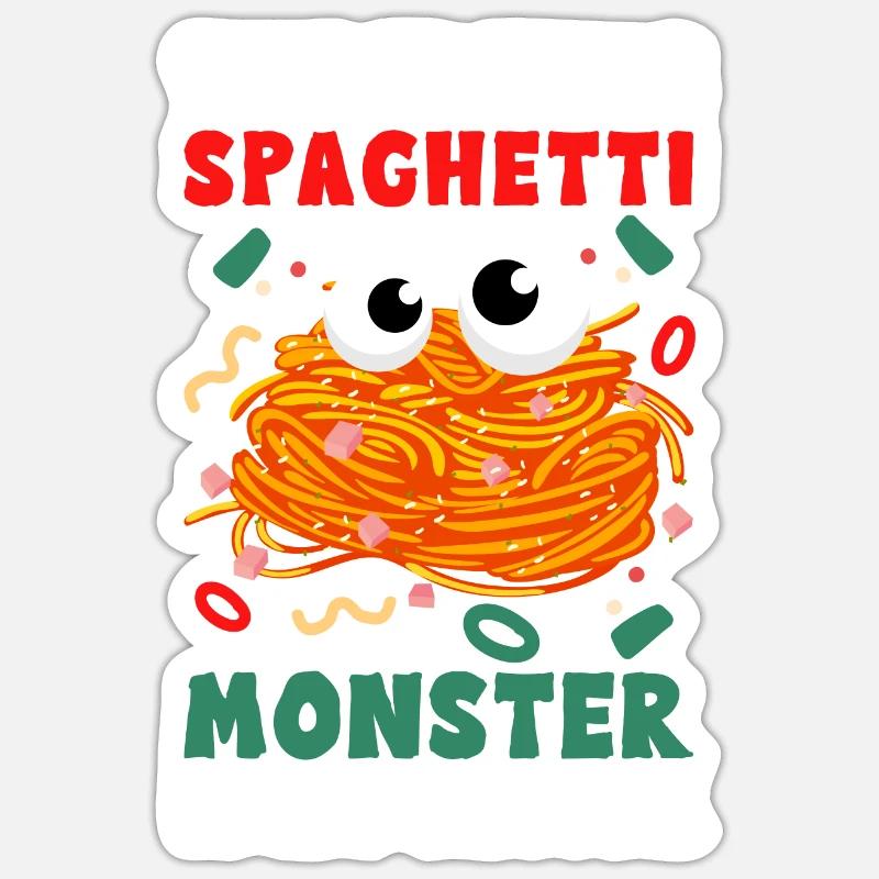 FSM Pastafarian - Sticker Größe S (10 x 10 cm) - Mattweiß