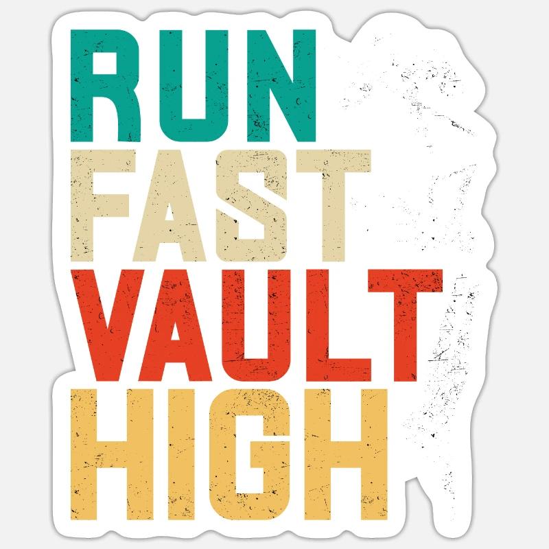 Pole vault Pole vaulter Sticker size S (10 x 10 cm)