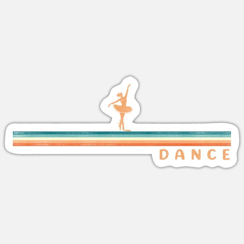 Ballet Danseuse Danse Ballerine - Sticker taille S (10 x 10 cm) - blanc mat