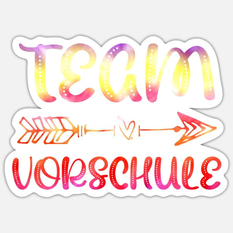 Vorschulkind Team Vorschule Einschulung Sticker Größe S (10 x 10 cm)