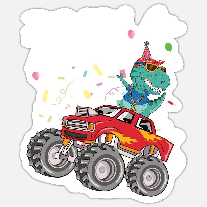 4. Geburtstag Kindergeburtstag Roar Ich Bin 4 Sticker Größe S (10 x 10 cm)