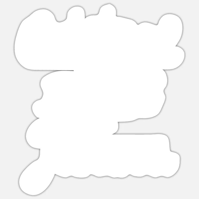 Original 100% Janina - Sticker taille S (10 x 10 cm) - blanc mat