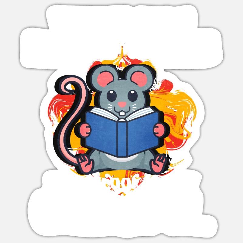 Gerbil Mouse Gift Sticker size S (10 x 10 cm)