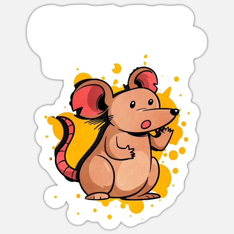 Gerbil Mouse Gift Sticker size S (10 x 10 cm)