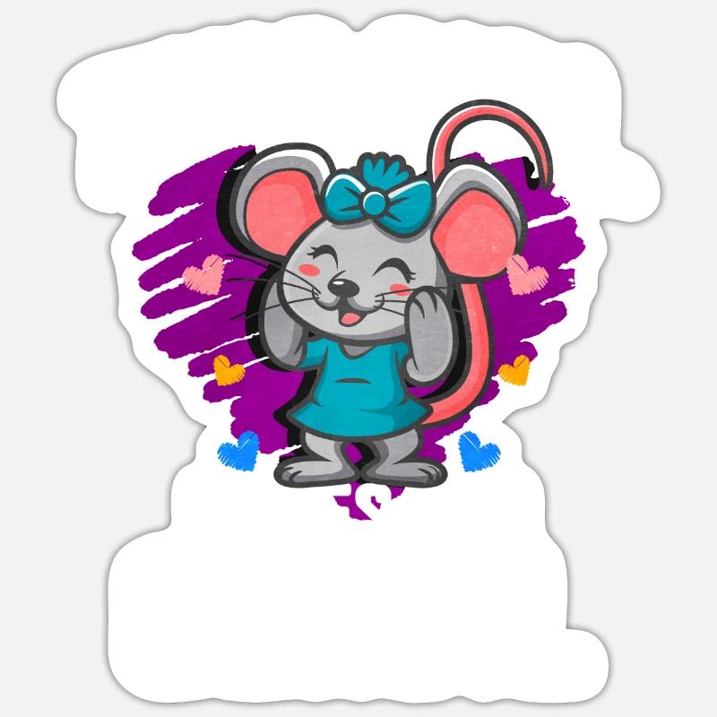 Gerbil Mouse Gift Sticker size S (10 x 10 cm)